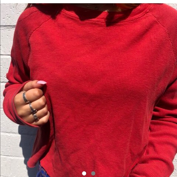 brandy melville red long sleeve
